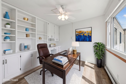 Picture your home office with a sunny view! *Virtually staged to show design options.