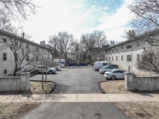 Private parking lot with assigned parking