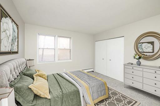 Virtually staged photo of primary bedroom