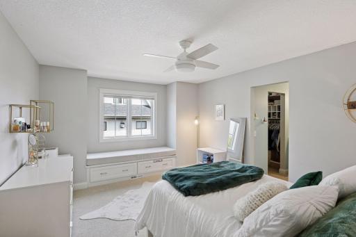 Bedroom 4 with built in bench with storage