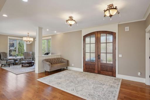 Entrance with a sitting area or future piano