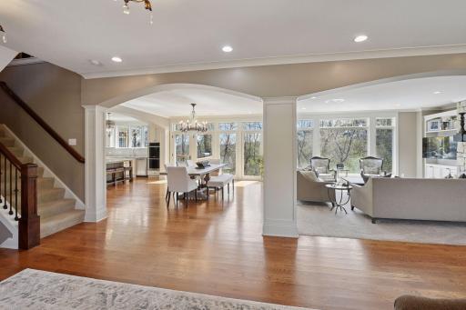 Front door reveals an open floor plan perfect for entertaining