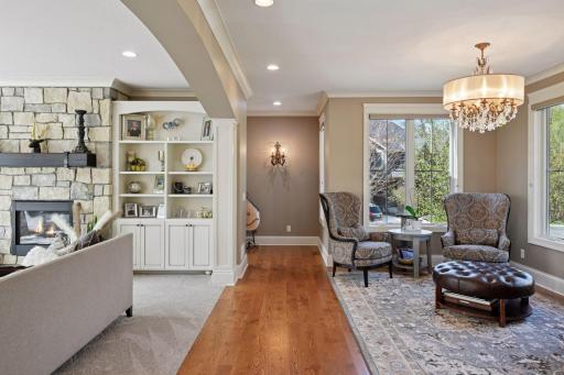 Beautiful oak floors lead way to the executive office