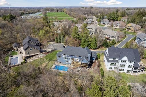 Aerial view of property and MMW School in the background