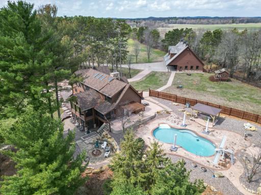Property includes 7.15 acres and 778' of water frontage! Amazing in ground saltwater pool w/newly landscaped deck terrace (new pool cover, liner and heater)! Wonderful stone fire pit area overlooking the lake!