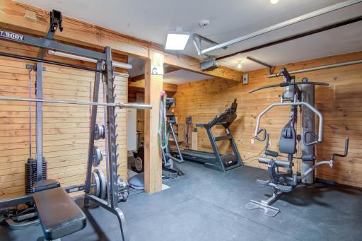 Current owners converted attached garage to a great workout room! One garage door still in / Owner has 2nd garage door if a buyer wanted to convert back.