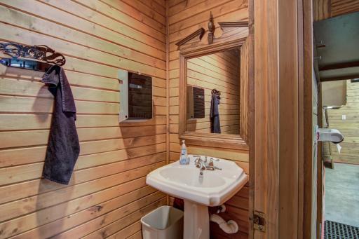 Half bath located in the heated detached 32' x 60' garage