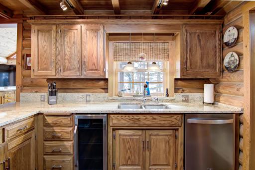 Beautiful lake view from the kitchen sink!