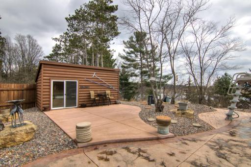 Newly added pool storage shed 20' x 10' w/concrete floor