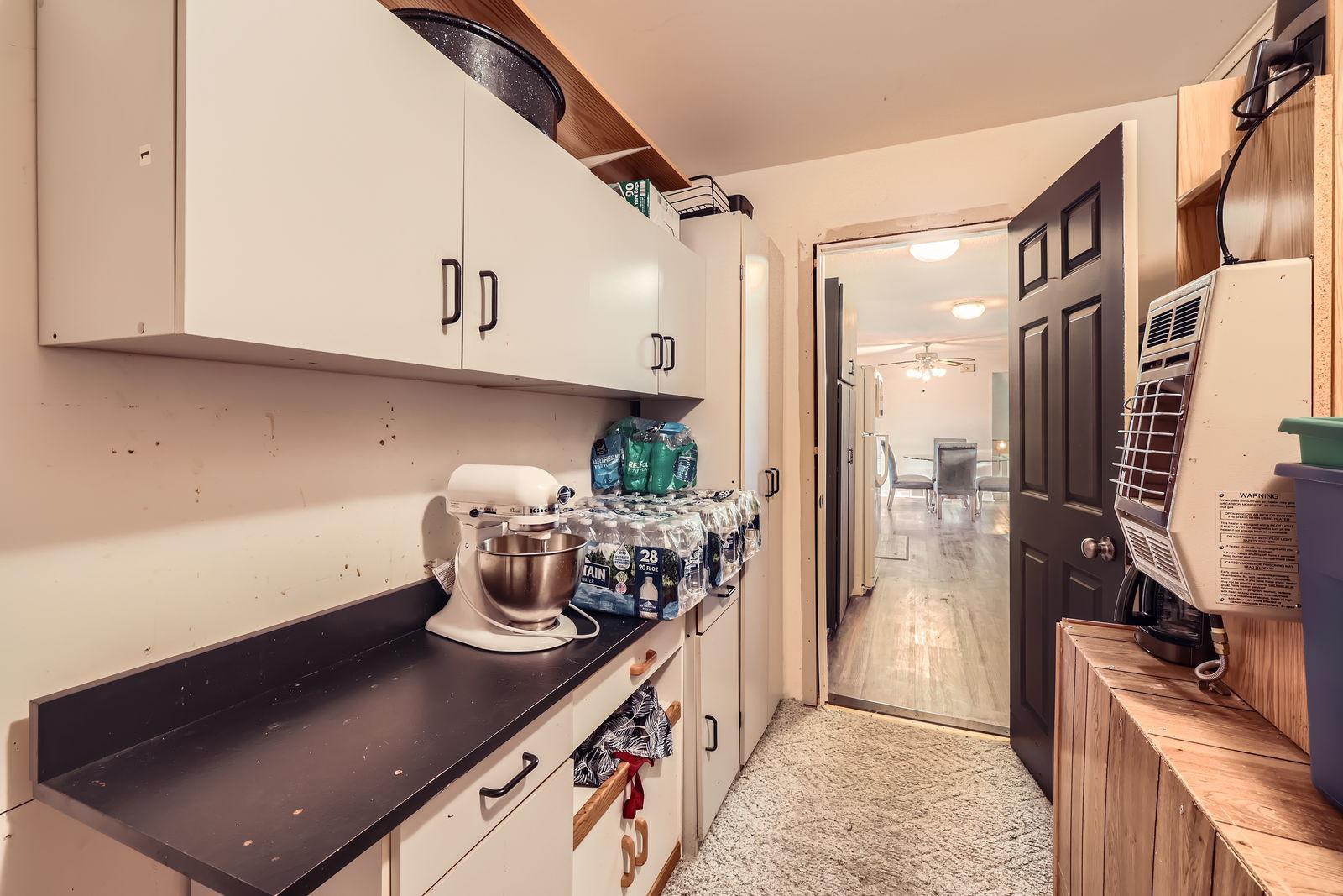 Walk in pantry just off the kitchen