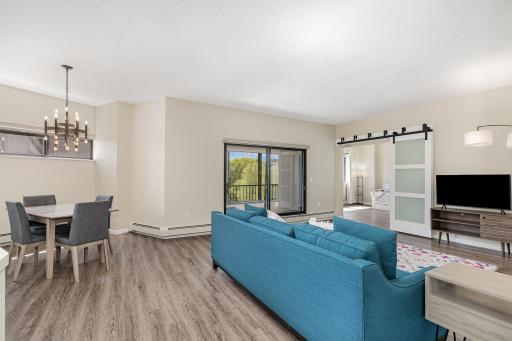 View from front entrance into the living room