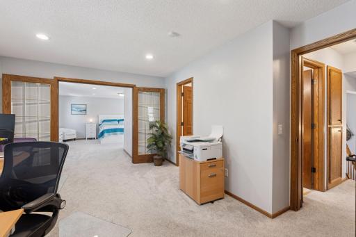 The nursery/den is a versatile space ideal for a home office, reading nook, or cozy nursery. With ample natural light, it offers a quiet and comfortable retreat for work or relaxation.