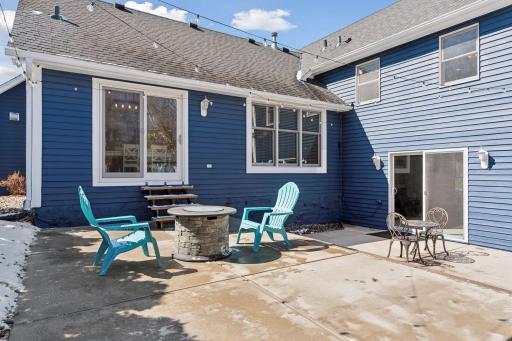 The patio is a spacious and inviting outdoor area, perfect for entertaining or relaxing.