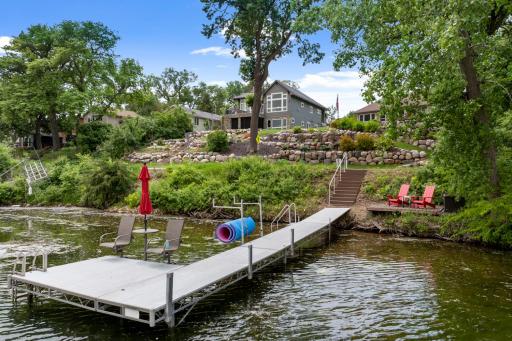 The swimming area off the dock is sandy and clear with weed control provided by the Lake Johanna Improvement Society.