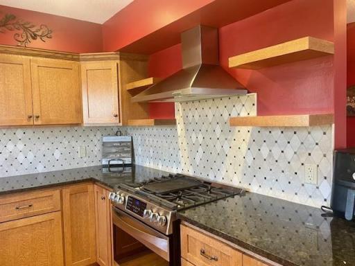 Updated kitchen....the backsplash is amazing!