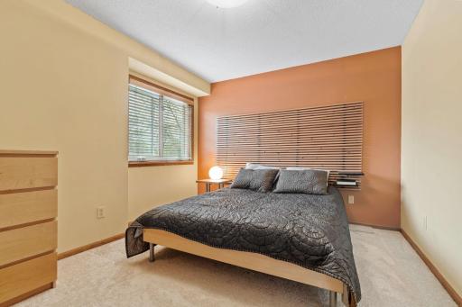 Large second bedroom with walk in closet on the upper level.