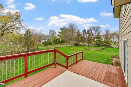 Bask in the privacy of a corner lot with a fully fenced back yard.