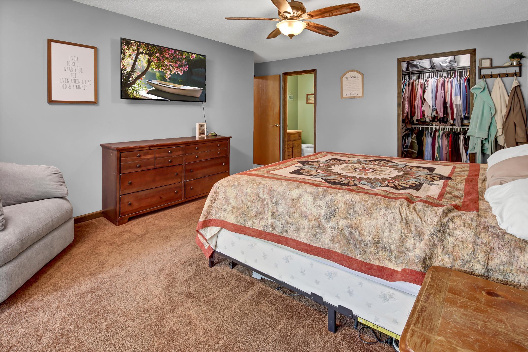 Large closet and private bath