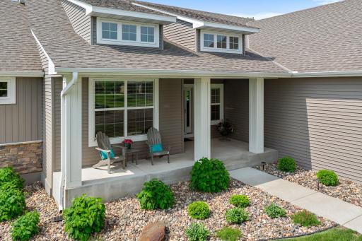 The front porch is a great spot to enjoy your morning coffee.