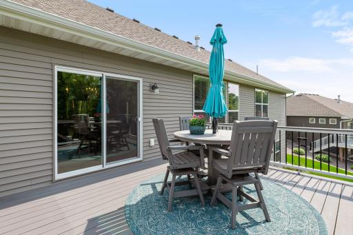 The maintenance free deck is the perfect spot to soak up some sun!