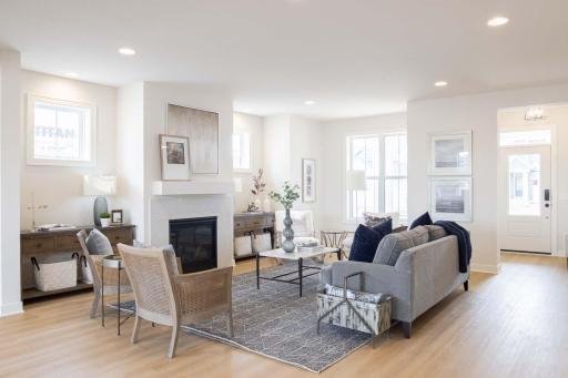 This gorgeous 5 bedroom home includes a finished lower level. Photos taken from model of similar floor plan. Photos may not depict actual home plan configuration. Features/materials/finishes shown contain options that are not included in price.