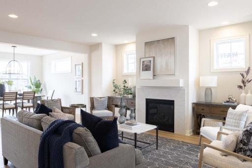 This gorgeous 5 bedroom home includes a finished lower level. Photos taken from model of similar floor plan. Photos may not depict actual home plan configuration.
