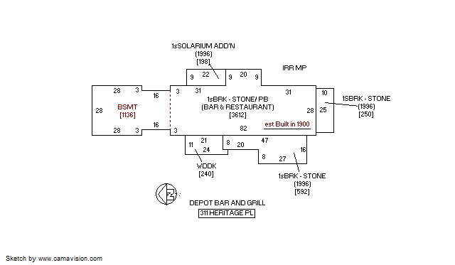 Depot Bar & Grill Floor Plan