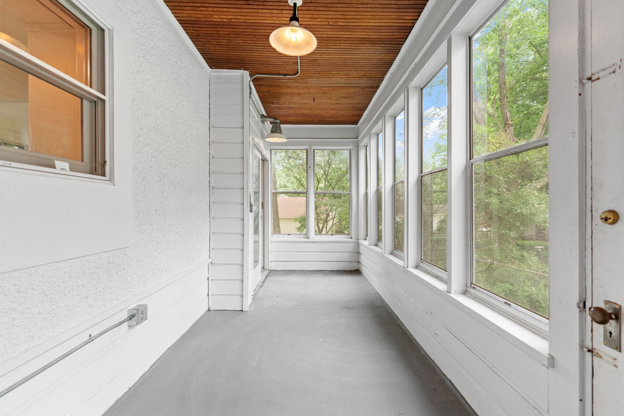 Side porch off kitchen