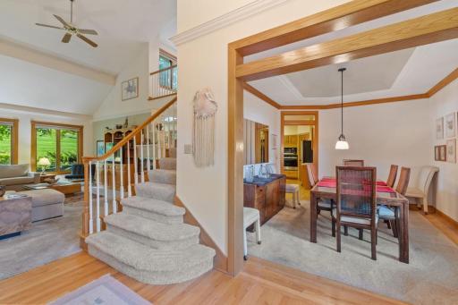 Foyer is open to great room and formal LR and DR