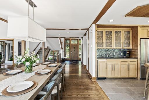 Enjoy easy access to bar with prep sink and filtered ice maker.