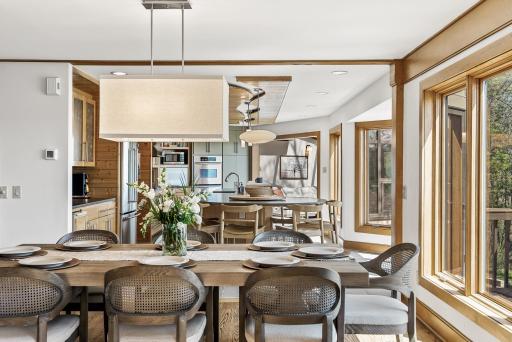 Seamless flow between the kitchen and dining area creates the perfect space for entertaining and everyday living.
