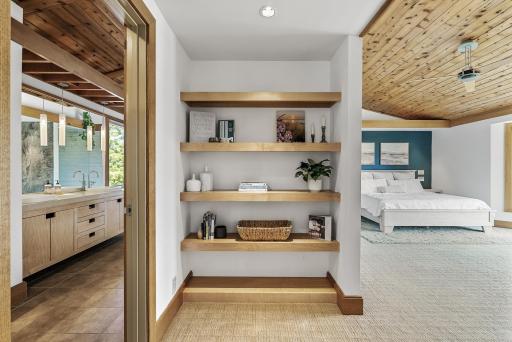 Your personal haven: a spa-inspired suite with peaceful views, oversized walk-in closet, and hidden bonus space for hobbies or storage.