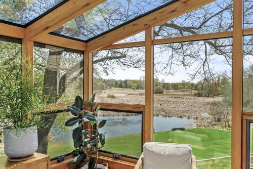 Catch sight of herons fishing in the pond belowânature puts on a show right outside your windows.