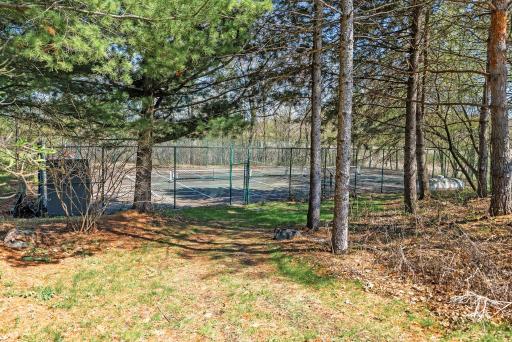 Peaceful walk from home to tennis/pickleball courts just a few steps away.