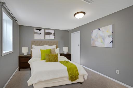 Basement Bedroom 4, This photo has been digitally staged