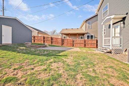 Backyard, Fully fenced yard with street side gate