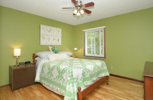 Primary bedroom can accomodate a king sized bed.
