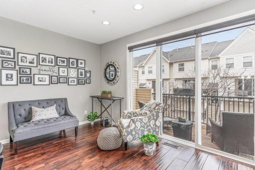 Bonus space, hearth room, formal dining option, Huge windows & deck!
