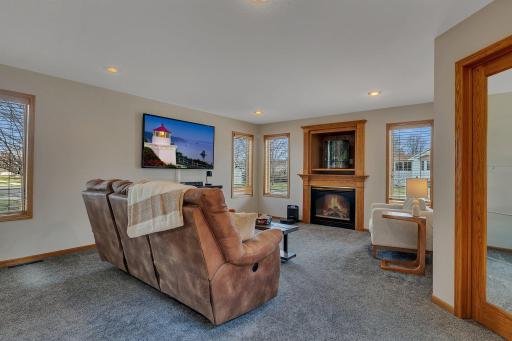 Photo for 5801 16th Street N, Saint Cloud, MN 56303 - Listing #6710576 Main level living room with gas fireplace