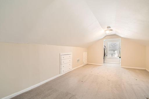 2nd bedroom upstairs with a large walk-in closet.