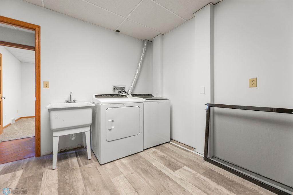 Laundry room with utility sink