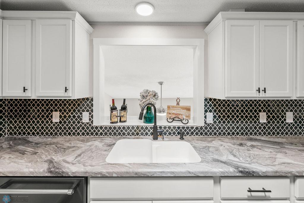 Kitchen window to family room below