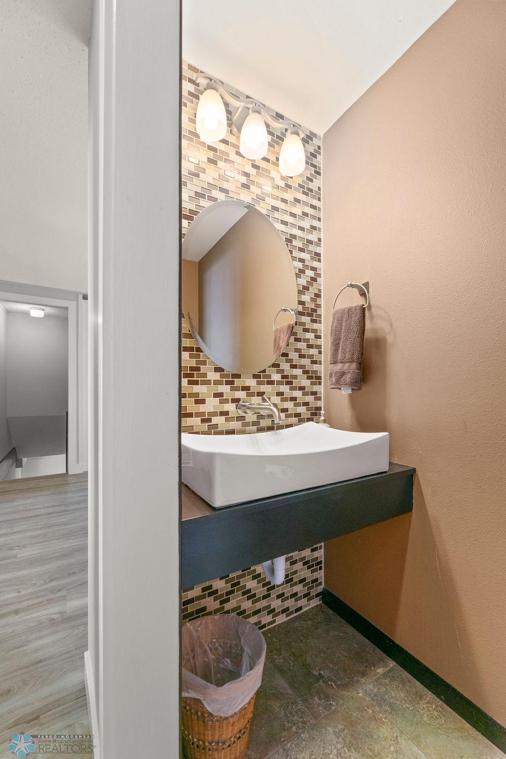 Half bath on the main floor