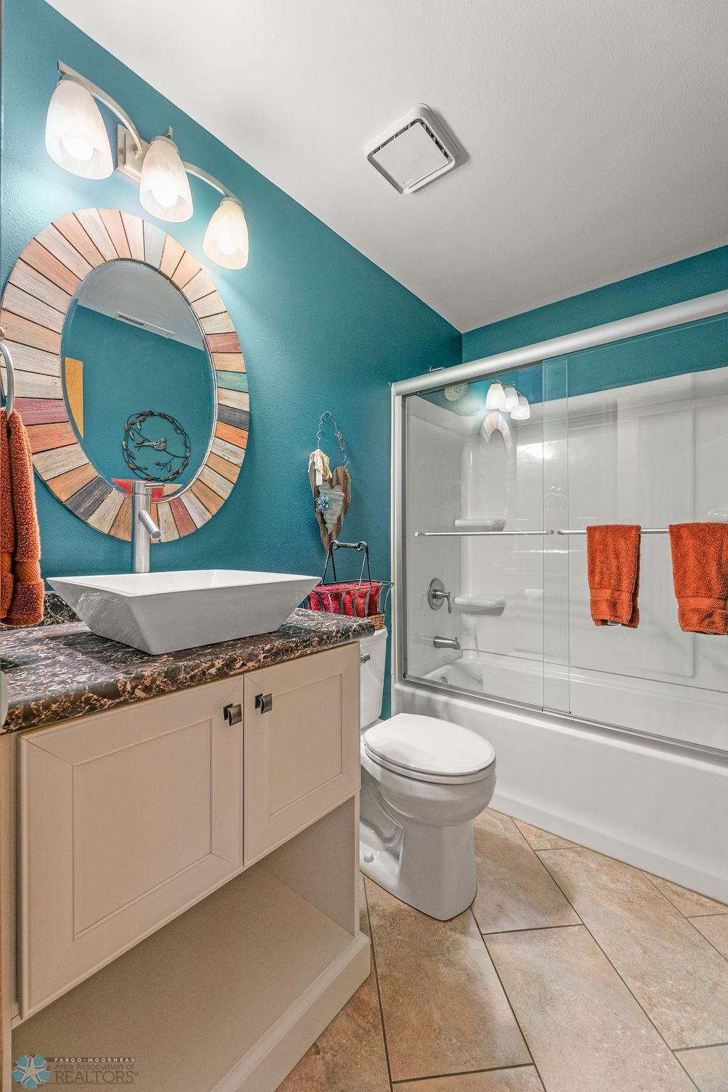 Full bathroom in the lower level