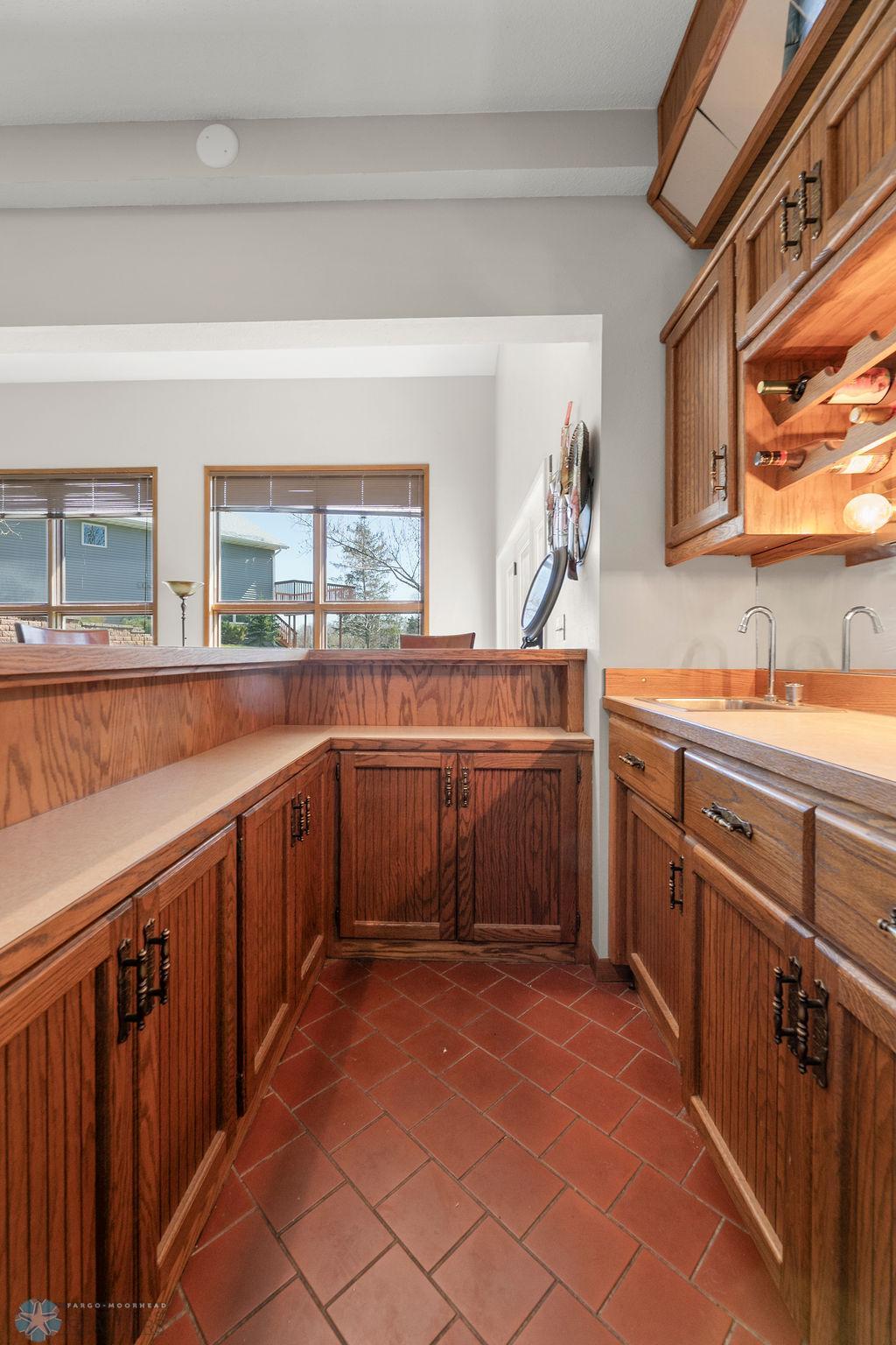Lots of storage, countertop space, sink