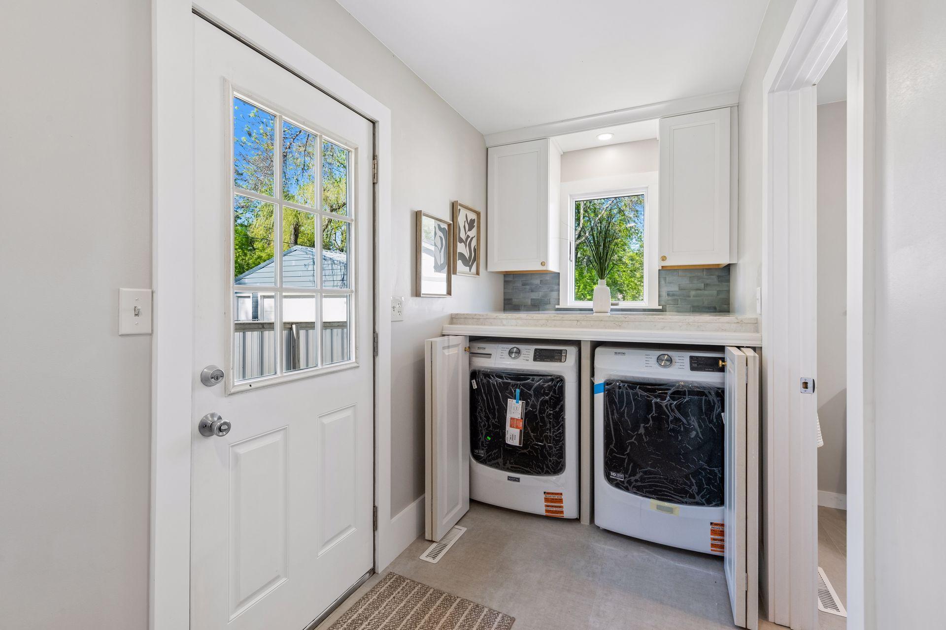 They are hidden, but ohhhh so available to use. Matching quartz counters to fold with storage cabinets too.