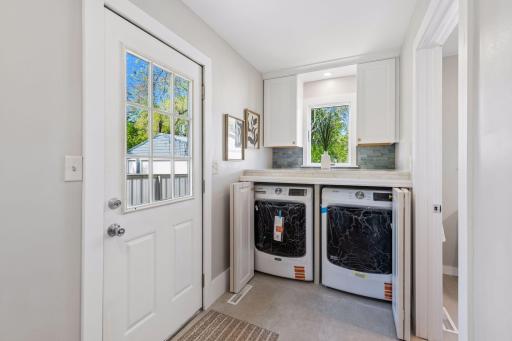 They are hidden, but ohhhh so available to use. Matching quartz counters to fold with storage cabinets too.
