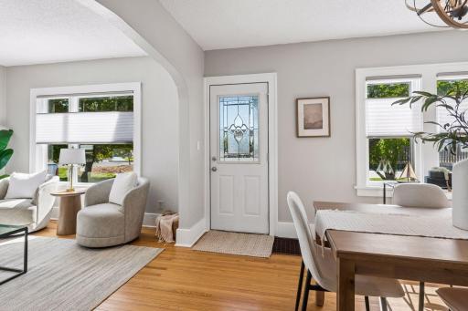 The hardwood flooring is stunning upon apprival.