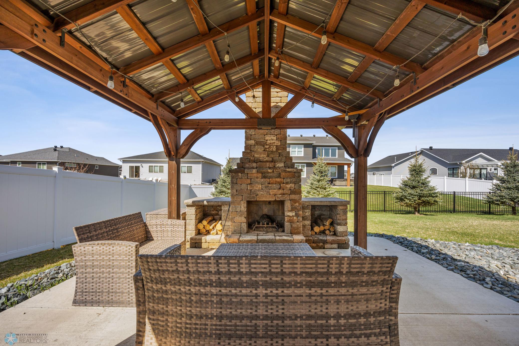 Covered Patio with Fireplace