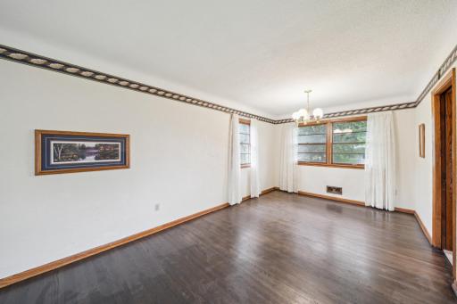 JUST refinished hardwood floors throughout the whole house!